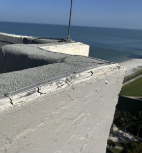 Documented damage during a commercial roof inspection performed by Valcourt